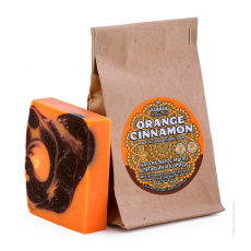 Марокканское натуральное мыло Orange Cinnamon серии Hammam organic oils от Natura Vita