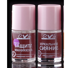Средства для ногтей "Защита маникюра" и "Зеркальное сияние" от Eva