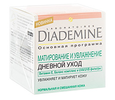 Дневной крем "Матирование и увлажнение" от Diademine