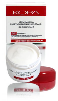 Крем-маска с фруктовыми кислотами эксфолиант от КОРА