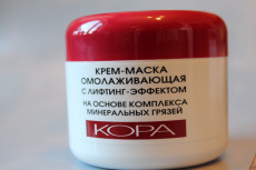 Омолаживающая крем-маска для лица с лифтинг-эффектом на основе комплекса минеральных грязей от Кора