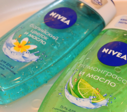 Гели для душа "Балийский цветок и масло" и "Лемонграсс и масло" от Nivea