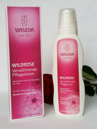 Розовое гармонизирующее молочко для тела от Weleda
