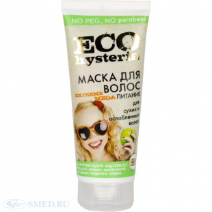 Маска для сухих и ослабленных волос "Мега питание" от ECO hysteria