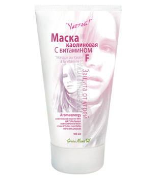 Бактерицидная каолиновая маска для лица с витамином F от Green Mama