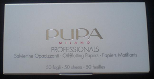 Матирующие салфетки Oil-Blotting Papers от Pupa Professionals