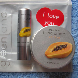 Набор бальзам для губ и крем для рук Balm&Butter Papaya от Greenland 