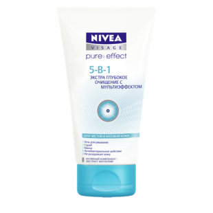 Очищающий крем для лица 5 в 1 экстра глубокое очищение от Nivea
