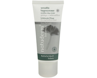 Крем дневной Гинкго и Микросеребро для чувствительной кожи (Sensitive Day Cream Ginkgo & Microsilver) от Natuderm Botanics