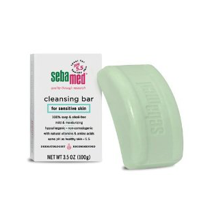 Моющий твердый крем для лица (в виде мыла) (cleansing bar) от Sebamed