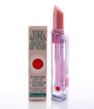 Бальзам для губ STICK LEVRES PROTECTEUR aux huiles essentielles de ROSE от Belweder