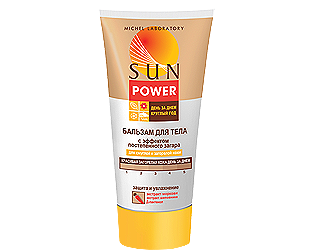 Бальзам для тела с эффектом постепенного загара Sun Power (для светлой кожи) от Michel Laboratory