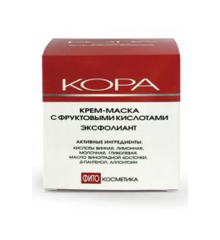 Крем-маска для лица с фруктовыми кислотами эксфолиант от Кора (1)