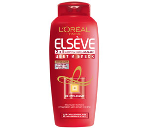 Шампунь  Цвет и Блеск для окрашенных волос  Elseve от L' Oreal