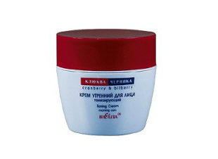 Крем утренний для лица тонизирующий Клюква & Черника от Bielita
