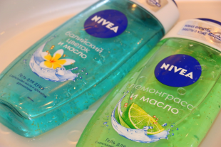 Гели для душа "Балийский цветок и масло" и "Лемонграсс и масло" от Nivea