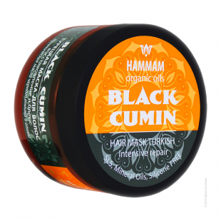 Турецкая маска для волос Black Cumin восстановление и блеск серии Hammam organic oils от Natura Vita