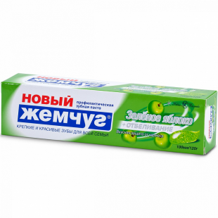 Зубная паста "Новый Жемчуг Зеленое яблоко + отбеливание" от Невская косметика