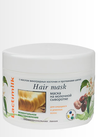 Маска на молочной сыворотке для длинных и секущихся волос от Lactimilk