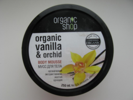 Мусс для тела органический экстракт ванили и желтой орхидеи от Organic Shop