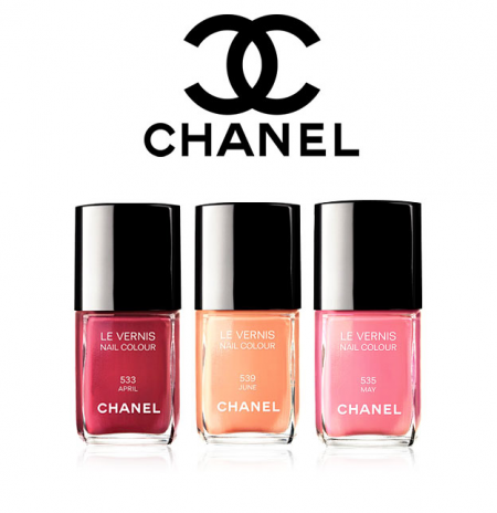Лаки для ногтей Harmonie De Printemps (оттенки № 533 April,  539 June, 535 May) от Chanel