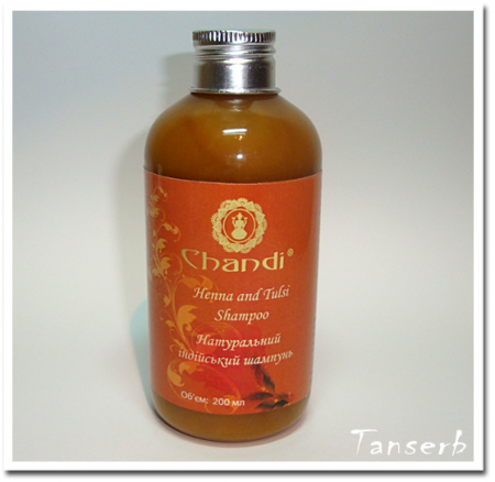 Натуральный индийский шампунь Henna and Tulsi ("Хна") от Chandi