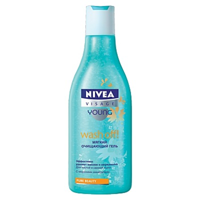 Мягкий очищающий гель для лица WASH OFF от Nivea